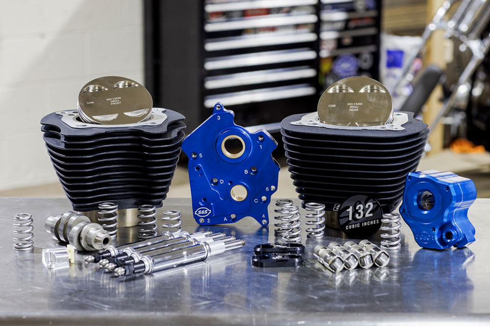 132" Power Package Engine Performance Kit - Chain Drive - Oil Cooled - Non-Highlighted Fins - M8