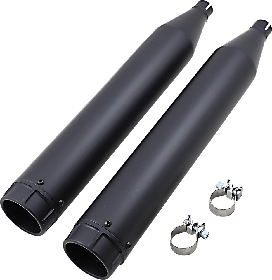 4.5" Torquer Mufflers for 95-16 FL - Black - Lutzka's Garage