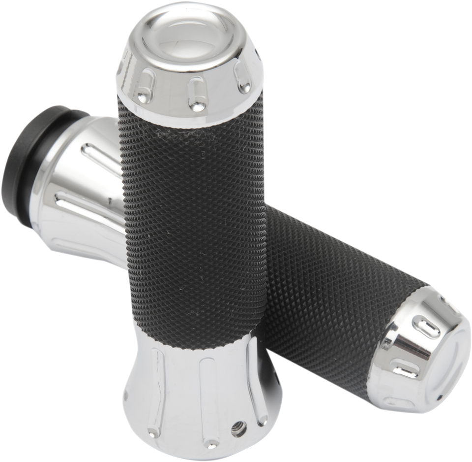 Grips - Custom - TBW - Chrome - Lutzka's Garage