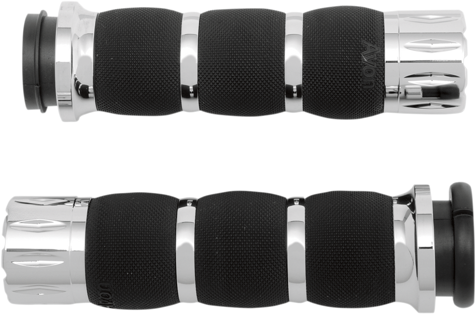 Grips - Rival - Air Cushioned - TBW - Chrome - Lutzka's Garage