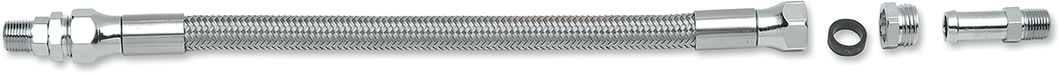 Oil Line with Fittings - Stainless Steel - 12