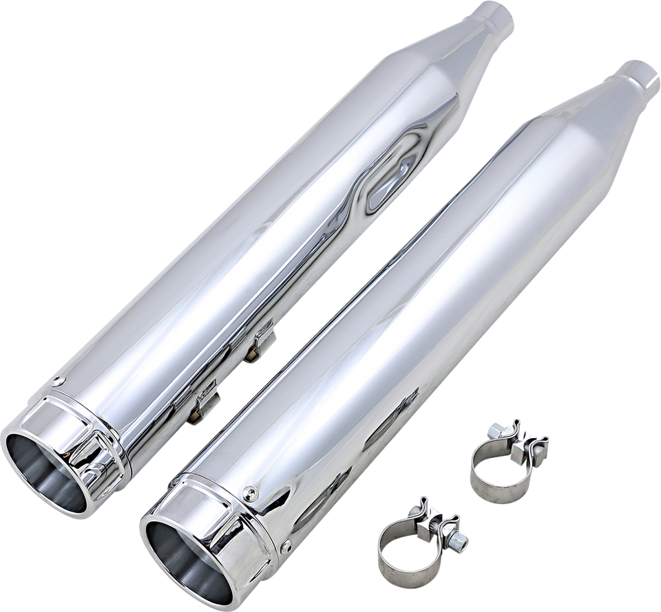 4.5" Torquer Mufflers for 95-16 FL - Chrome - Lutzka's Garage