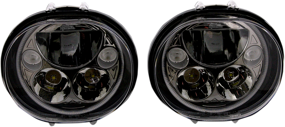 LED Headlight - 5-3/4" - Black - Pair - Lutzka's Garage
