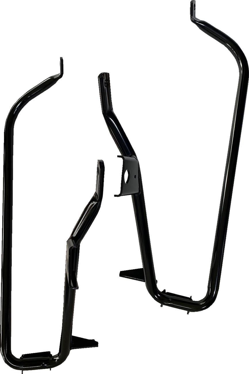 Saddlebag Support Brackets - Black - FL 09-10 - Lutzka's Garage