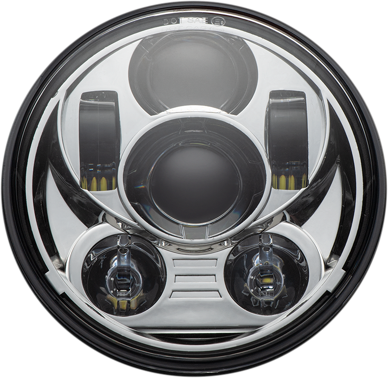 Headlamp - 5.75" - LED - Chrome - Lutzka's Garage