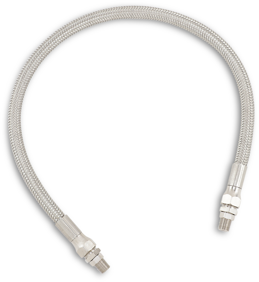 Oil Line with Fittings - Stainless Steel - 20" - Lutzka's Garage