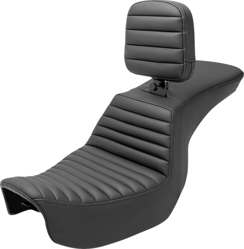 Tour Step Up Seat - Rider Backrest - Tuck-n-Roll - Dyna 06-17