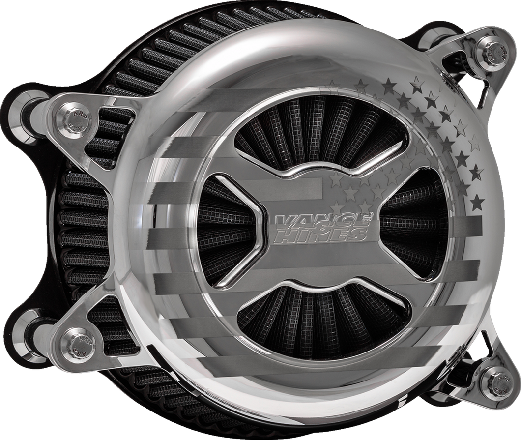 VO2 America Air Cleaner - Chrome - Twin Cam - Lutzka's Garage