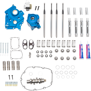Cam Chest Kit with Plate M8 - Chain Drive - Water Cooled - 540 Cam - Chrome Pushrods