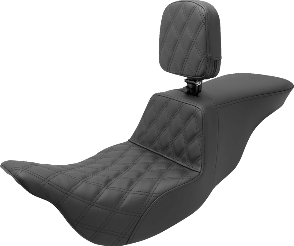 Tour Step Up Seat - Rider Backrest - Rider Lattice Stitch  - FL 08-22