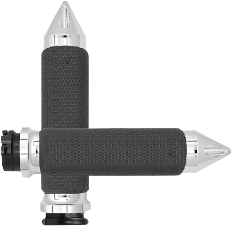 Grips - Memory Foam - Small - Spike - Chrome - Lutzka's Garage