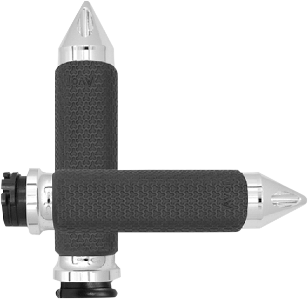 Grips - Memory Foam - Small - Spike - Chrome - Lutzka's Garage