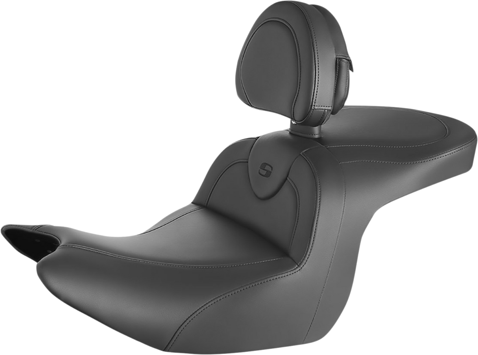 RoadSofa™ Seat - With Backrest - Black W/Black Stitching