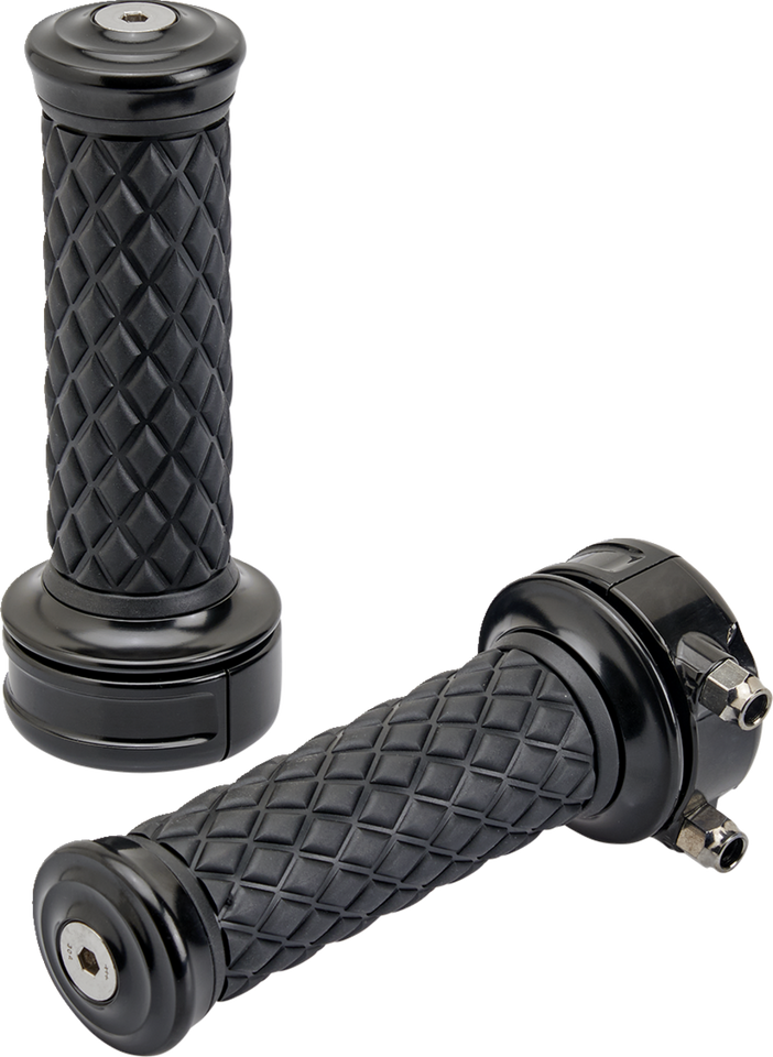 Grips - Alumicore - Custom - Black - Lutzka's Garage