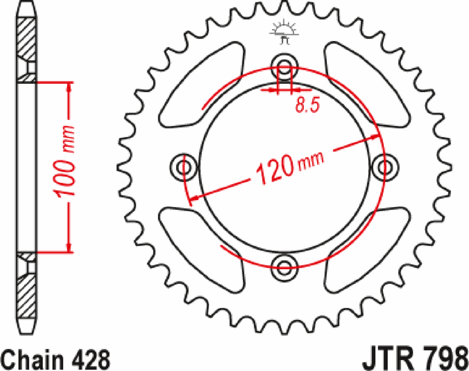Rear Sprocket - 51 Tooth - Yamaha - Lutzka's Garage