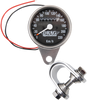 2.4" KPH Mini LED Mechanical Speedometer/Indicators - Chrome Housing - Black Face - 2:1 - Lutzka's Garage