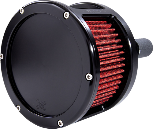 Air Cleaner - BA Race Series - Black - Solid Cover - Red - M8 - Lutzka's Garage