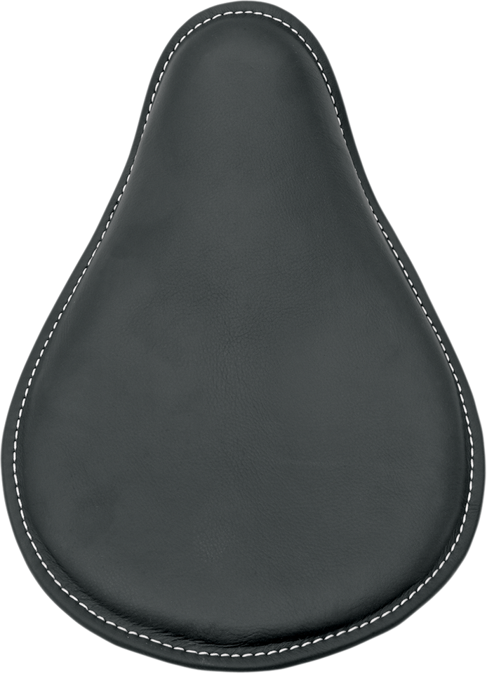 Seat - Spring Solo - Low-Profile - Black Vinyl/White Stitching