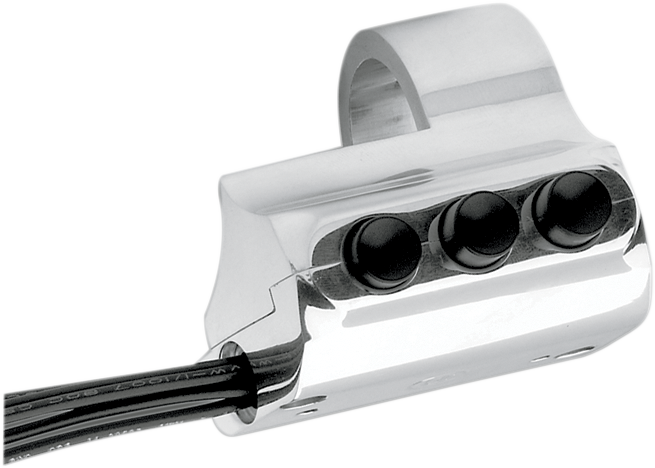 Switch Assembly - Right Side - Three Button - Chrome - Lutzka's Garage