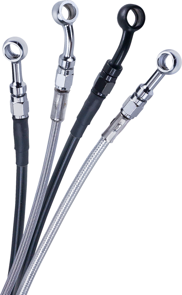 Brake Line - Upper - Carbon Coat w/ Black Fittings