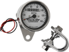 2.4" MPH Mini LED Mechanical Speedometer/Indicators - Chrome Housing - White Face - 2:1 - Lutzka's Garage