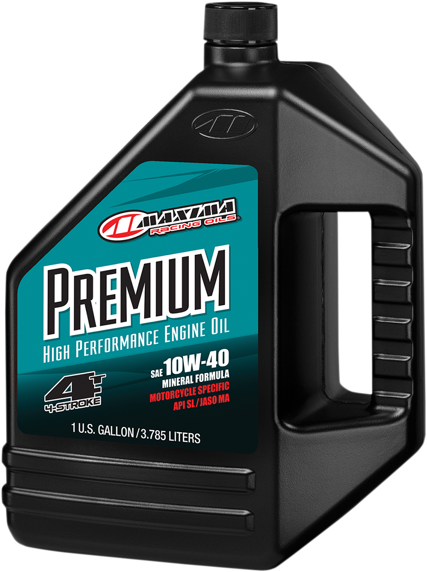 Premium High Performance Mineral 4T Engine Oil - 10W40 - 1 US Gal