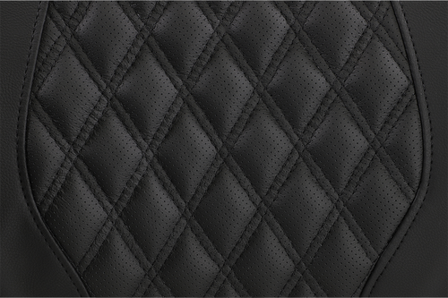 Tour-Pak® Backrest Pad - Road Sofa Lattice Stitched Seat - Black - Lutzka's Garage