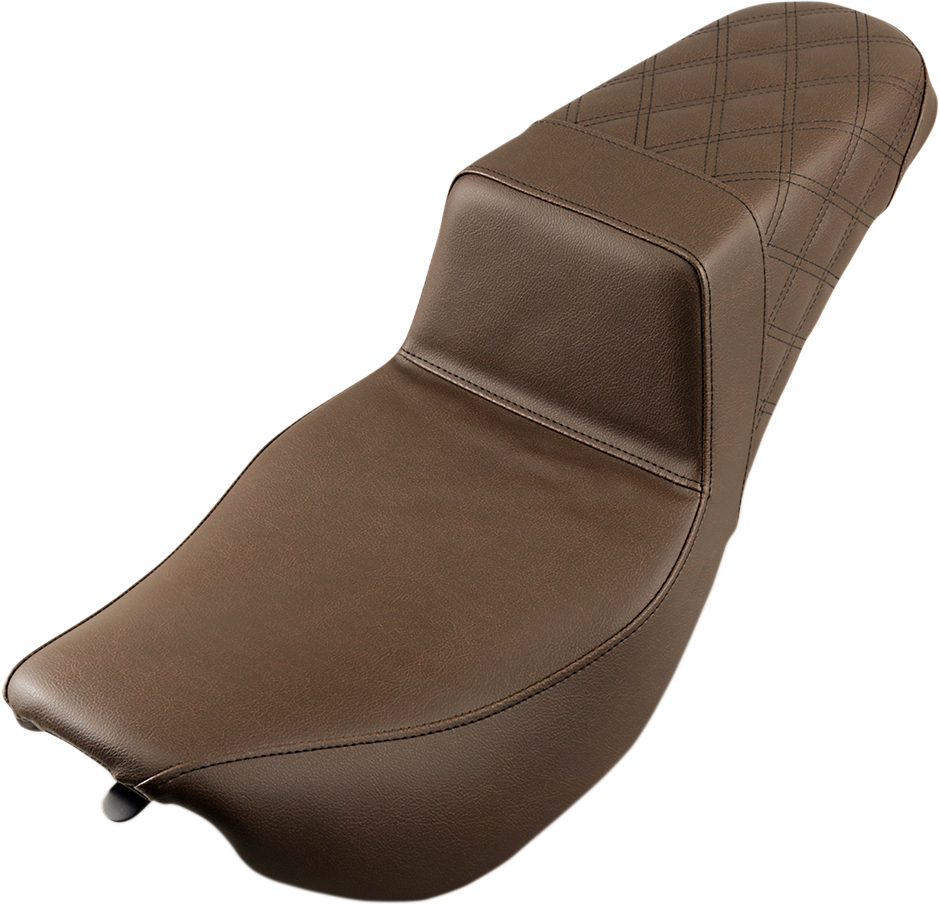 Step Up Seat - Passenger Lattice Stitched - Brown - Lutzka's Garage