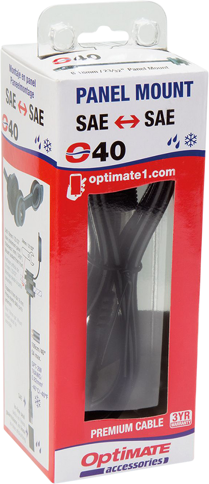 Weatherproof SAE Thin Panel Mount Socket O-40 - Long