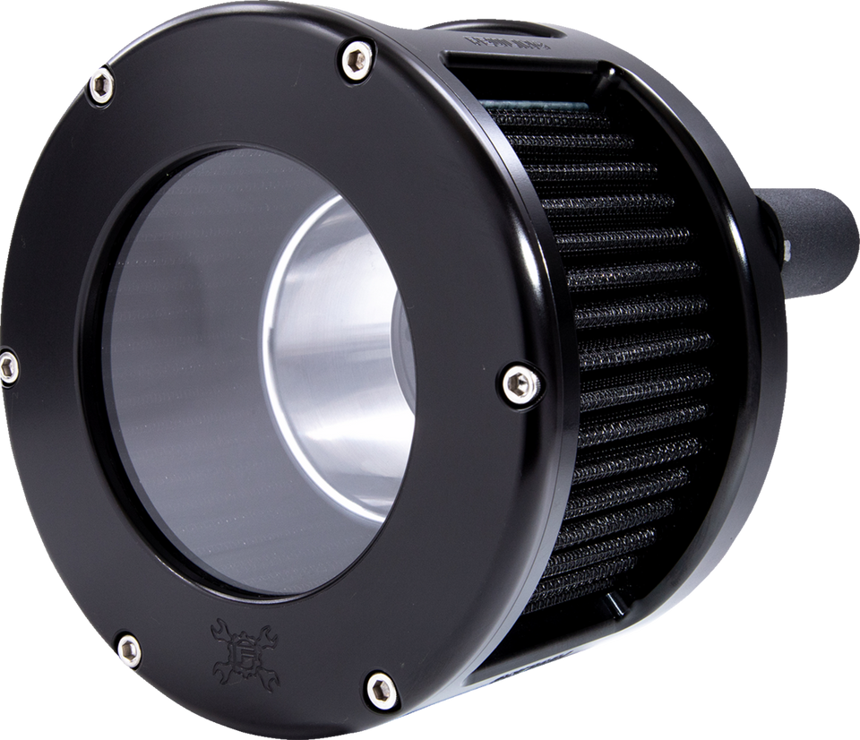 Air Cleaner - BA Race Series - Black - Clear Cover - Black - M8 - Lutzka's Garage