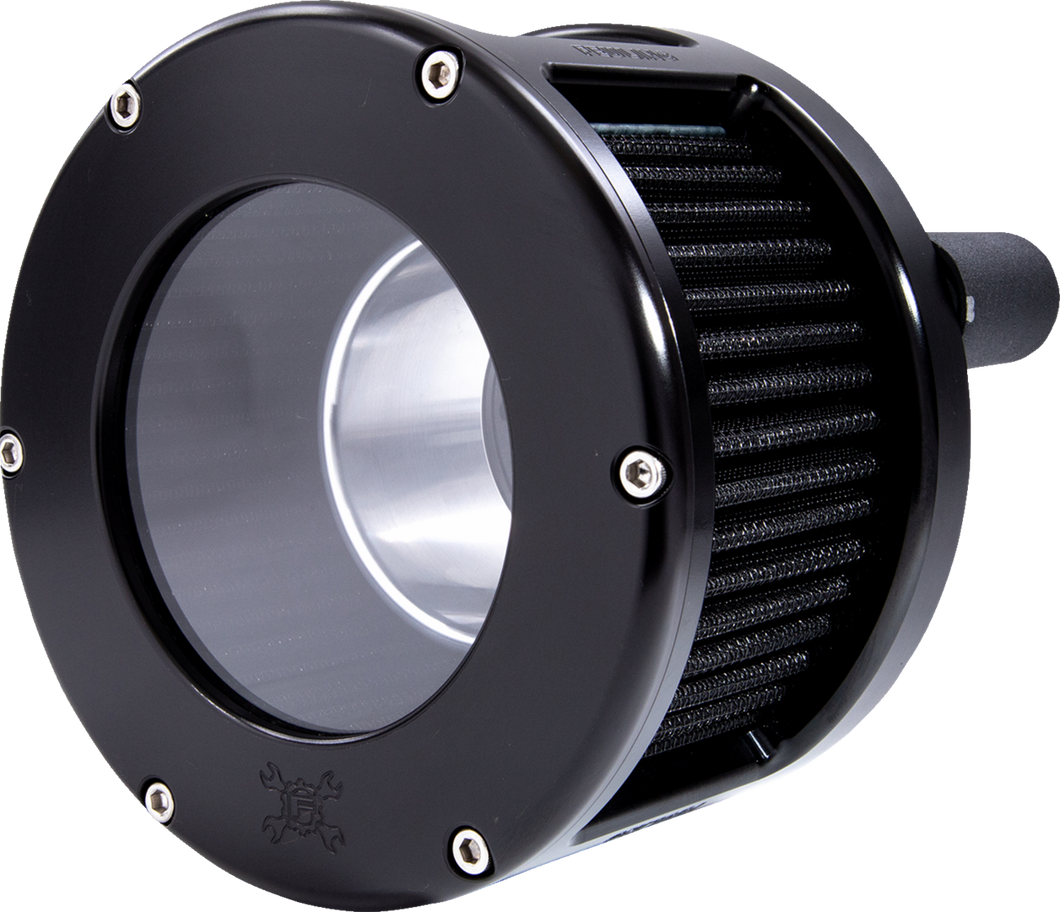 Air Cleaner - BA Race Series - Black - Clear Cover - Black - M8 - Lutzka's Garage