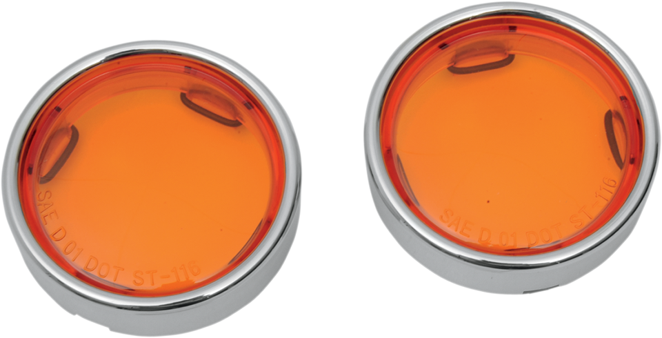 Lens w/Trim Ring -  Amber - Lutzka's Garage