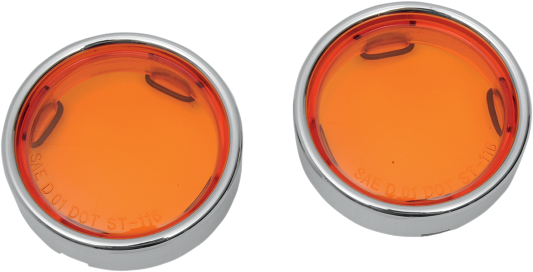 Lens w/Trim Ring -  Amber - Lutzka's Garage