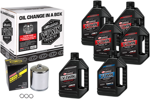 Twin Cam Synthetic 20W-50 Oil Change Kit - Chrome Filter