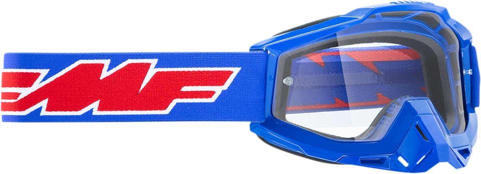 Youth PowerBomb Goggles - Rocket - Blue - Clear - Lutzka's Garage