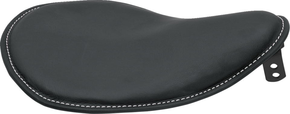 Seat - Spring Solo - Low-Profile - Black Vinyl/White Stitching