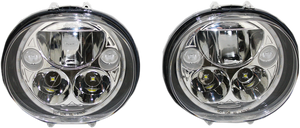 LED Headlight - 5-3/4" - Chrome - Pair - Lutzka's Garage