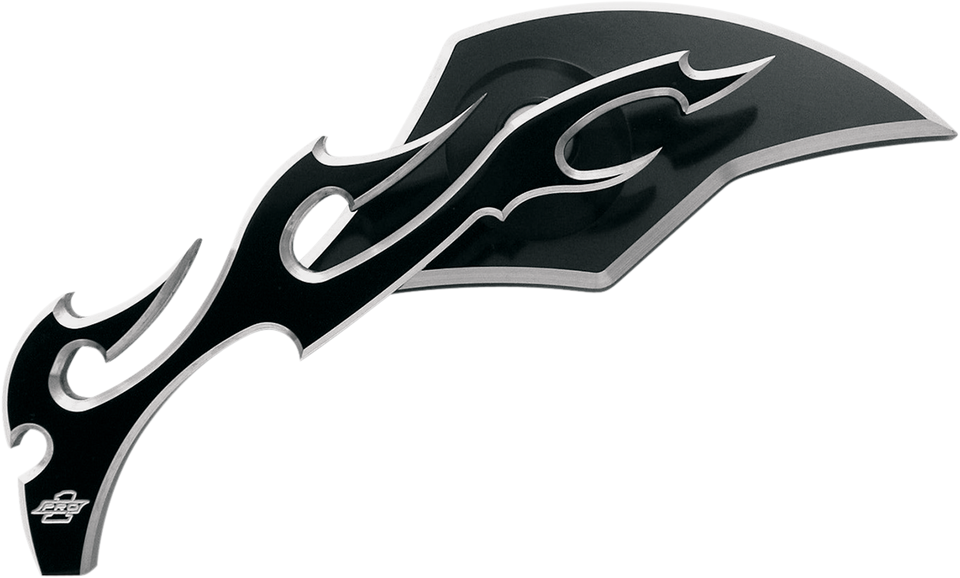 Mirror - Flame - Black - Left - Lutzka's Garage