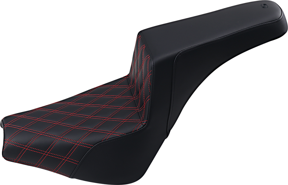 Step Up Seat - Drivers Lattice Stitched - Red - Lutzka's Garage