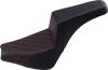 Step Up Seat - Drivers Lattice Stitched - Red - Lutzka's Garage
