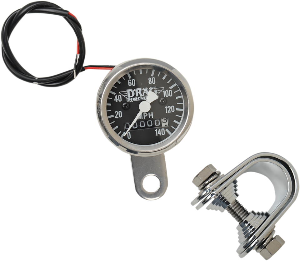Mini Speedometer - Black - 2240:60 Ratio - 1-7/8" - Lutzka's Garage
