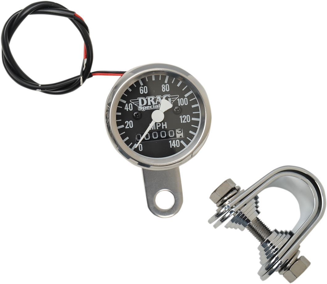 Mini Speedometer - Black - 2240:60 Ratio - 1-7/8