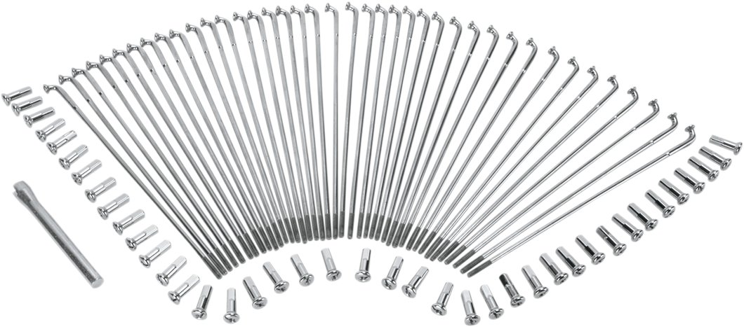 Spoke Set - Drop Center - Front - Stainless Steel - 21