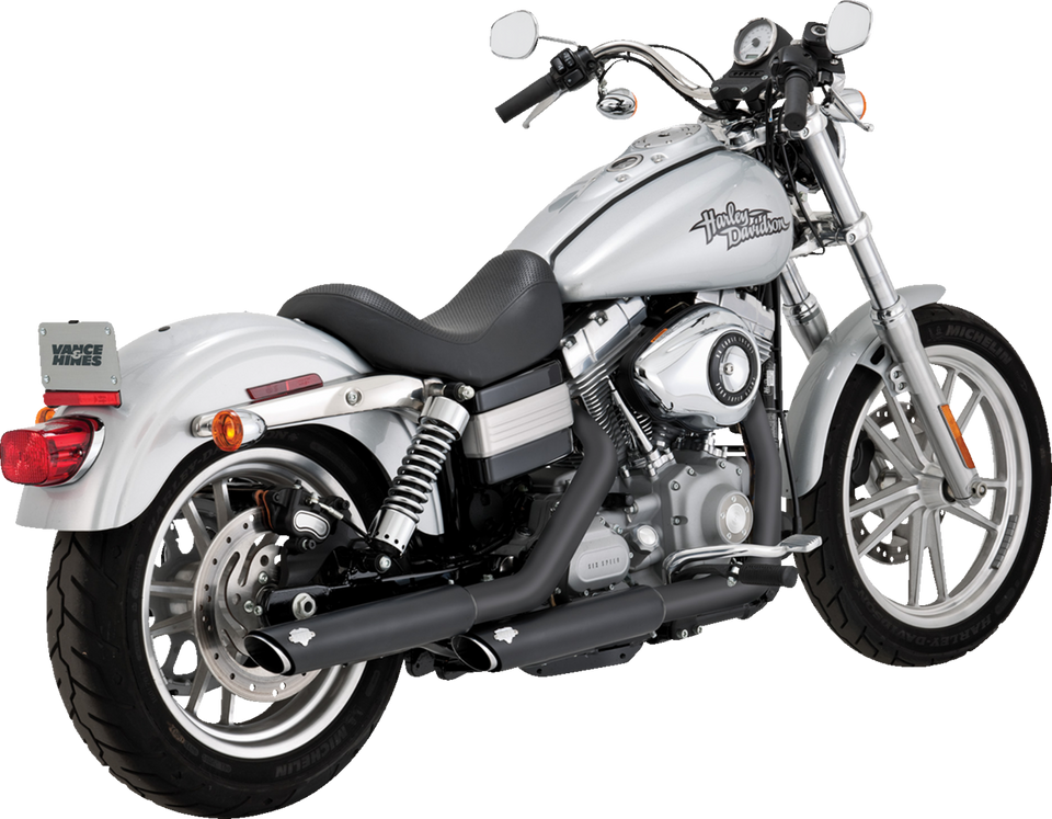 3" Twin Slash Slip-On Muffler - Black - Lutzka's Garage