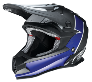 Youth F.I. Helmet - Fractal - MIPS® - Matte Black/Blue - Small - Lutzka's Garage