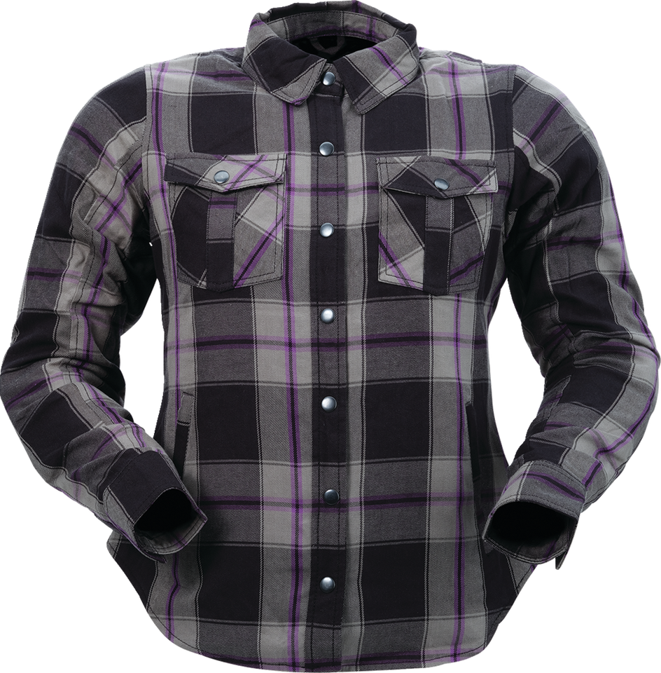 Womens Flannel Shirt - Purple - Medium - Lutzka's Garage