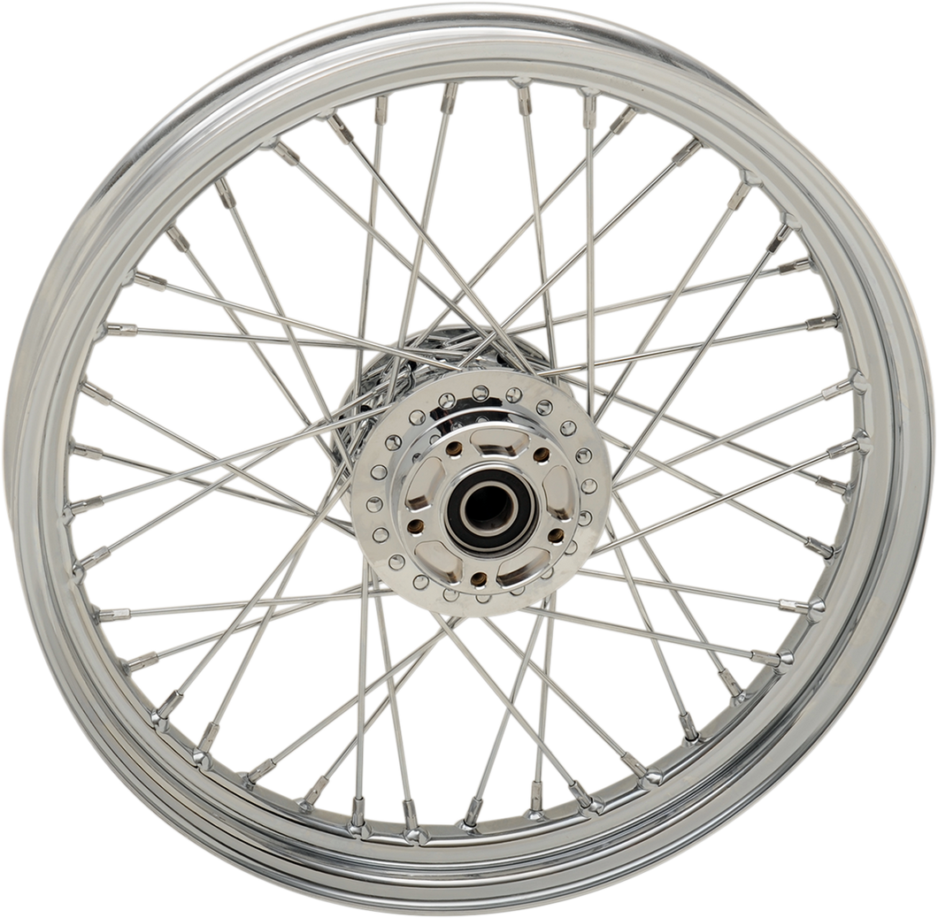 Wheel - Laced - 40 Spoke - Front - Chrome - 19x2.5 - 09-17 FXD - Lutzka's Garage