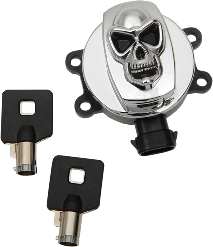 Ignition Switch - Skull - Chrome - Lutzka's Garage