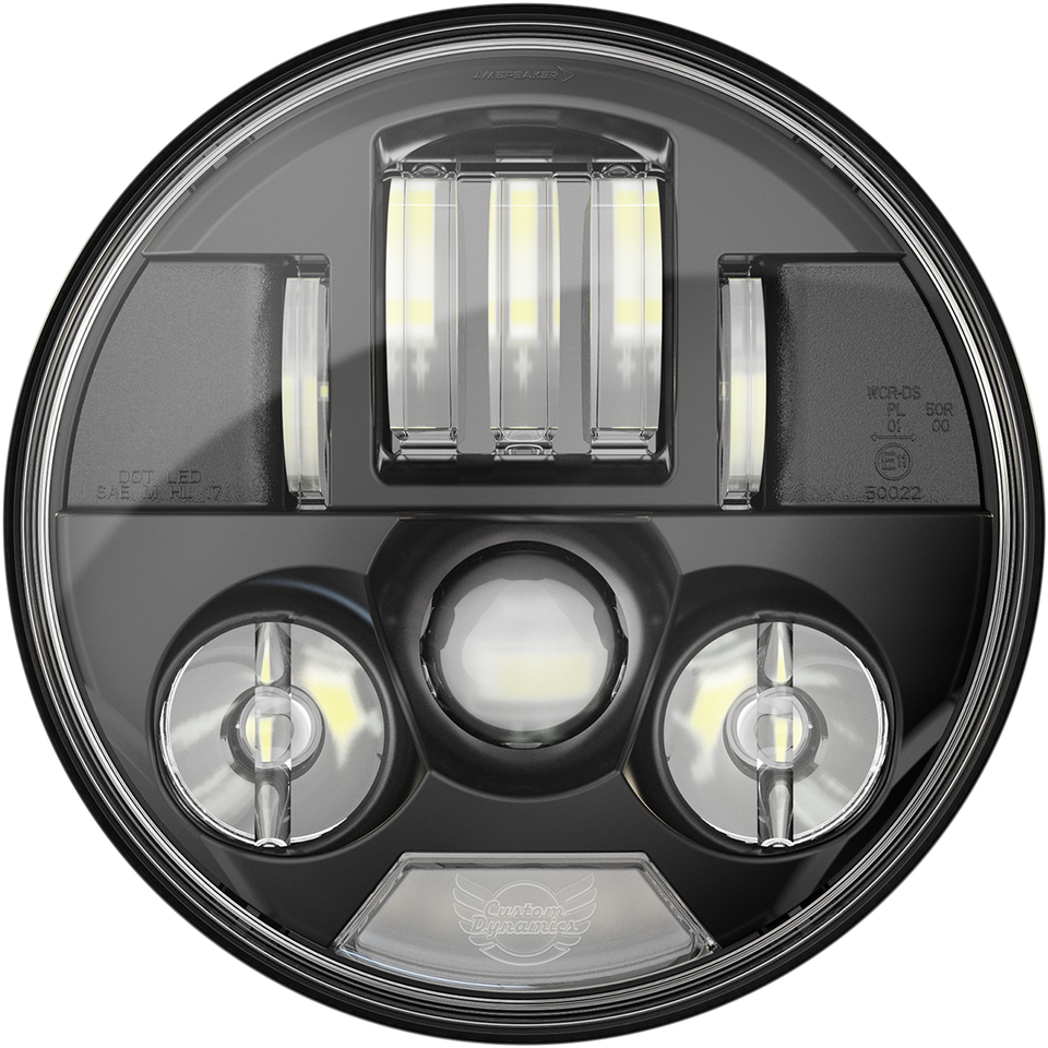 7" Probeam® LED Headlamp - Indian - Black - Lutzka's Garage