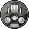 7" Probeam® LED Headlamp - Indian - Black - Lutzka's Garage